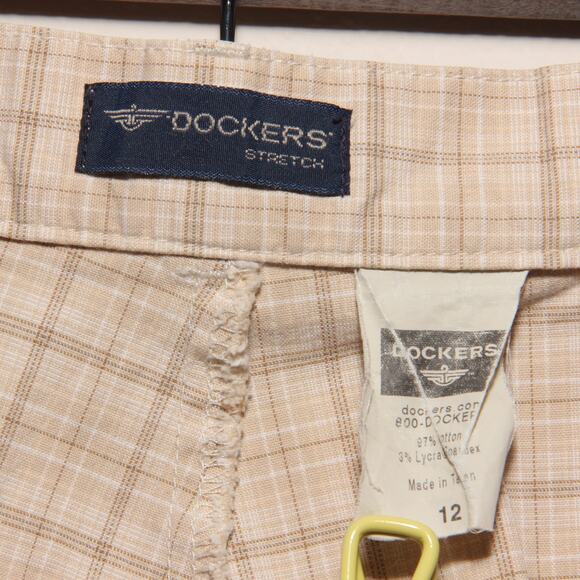 Vintage Y2K Plaid Dockers Size 12 Cotton blend Tapered leg - Picture 8 of 8